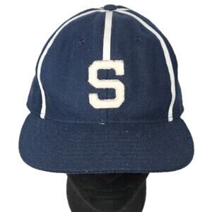 Ebbets Field Flannels Sacramento Solons 1945 Fitted 7 1/4 Hat Blue Wool
